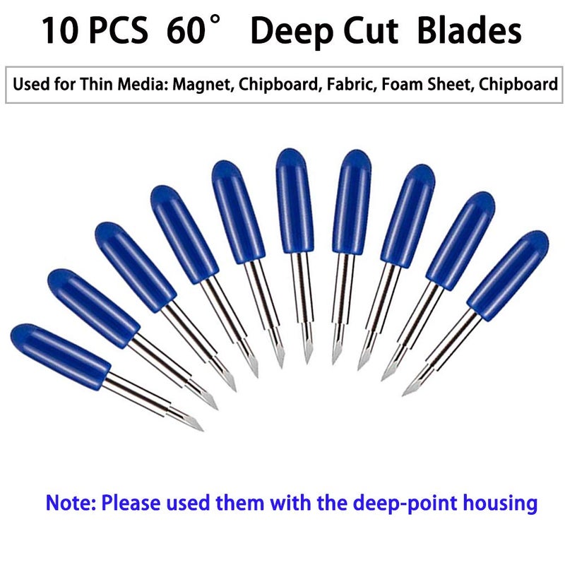 Elefama 40PCS Blades for Explore Air 2/Air 3/Make 3/Maker 20PCS 45Â° Fine Point Blade +10PCS 60Â° Deep Cut +10PCS 30Â° Shallow Cut Fabric Cards Paper Vinyl Knife Cutting Blade for Replacement - Image 4